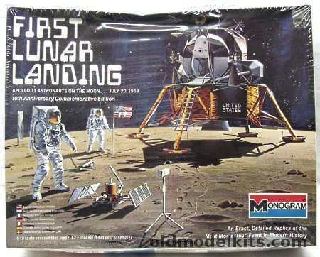 Monogram 1/48 First Lunar Landing Apollo 11 - Astronauts on the Moon, 5503 plastic model kit